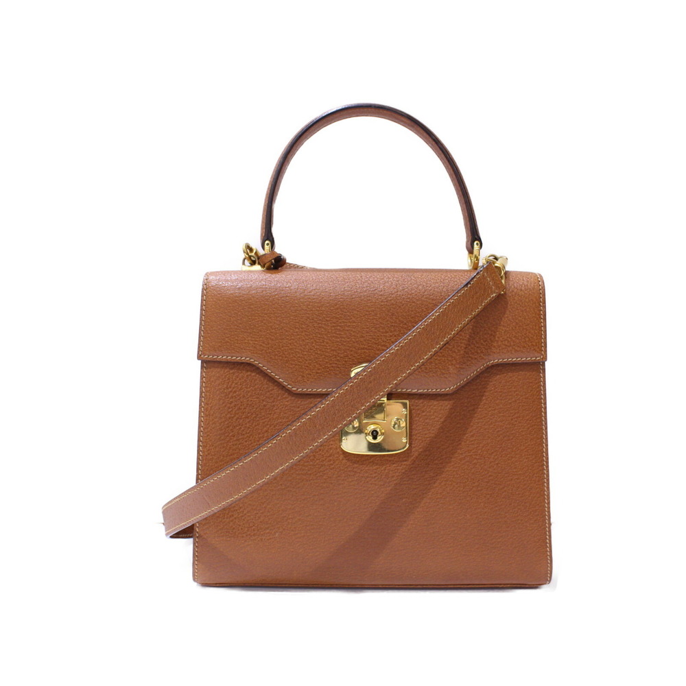 Gucci lock 2way Ladylock brown Tan shoulder bag Camel handbag - Picture 2 of 7